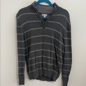 Merona Men's Gray Striped Sweater